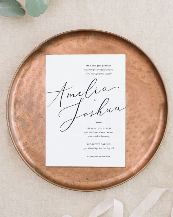 Utah Wedding Announcements &amp; Invitations | Print &amp; Main | Salt Lake Bride