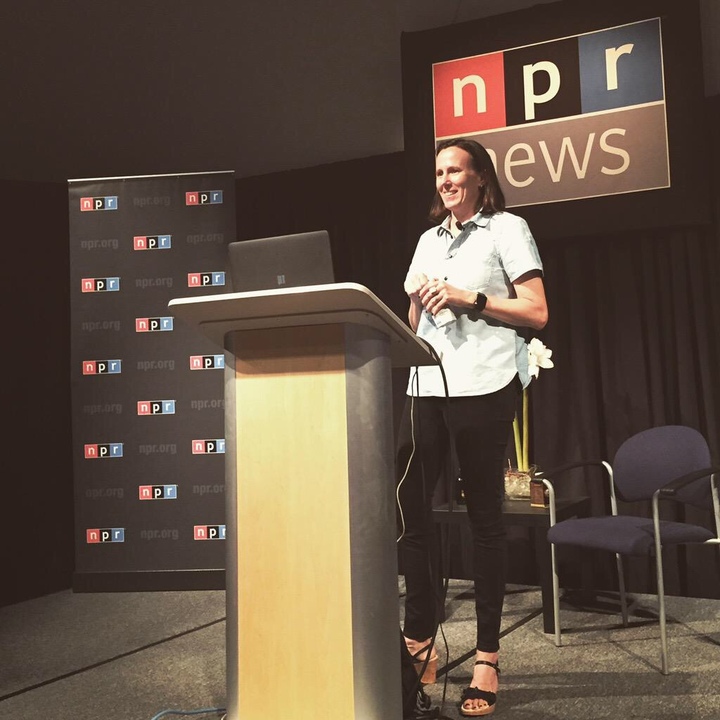 Sara Hicks at NPR Culver City for Creative Mornings LA