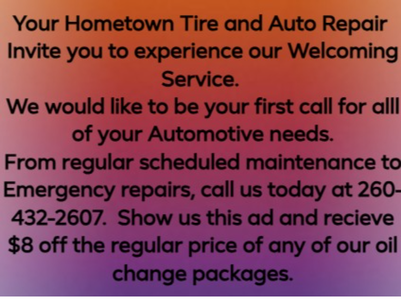 Hometown Tire And Auto Repair logo