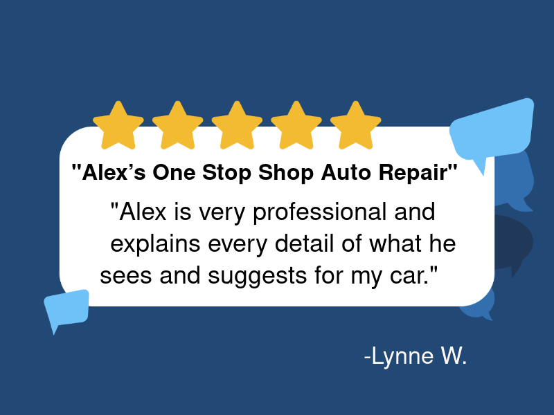 Alex's One Stop Shop logo