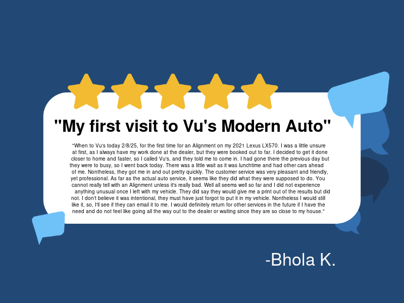 Vu's Modern Auto logo