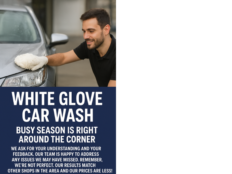 White Glove Car Wash & Detailing logo