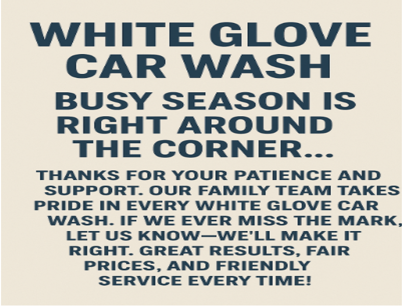White Glove Car Wash & Detailing logo