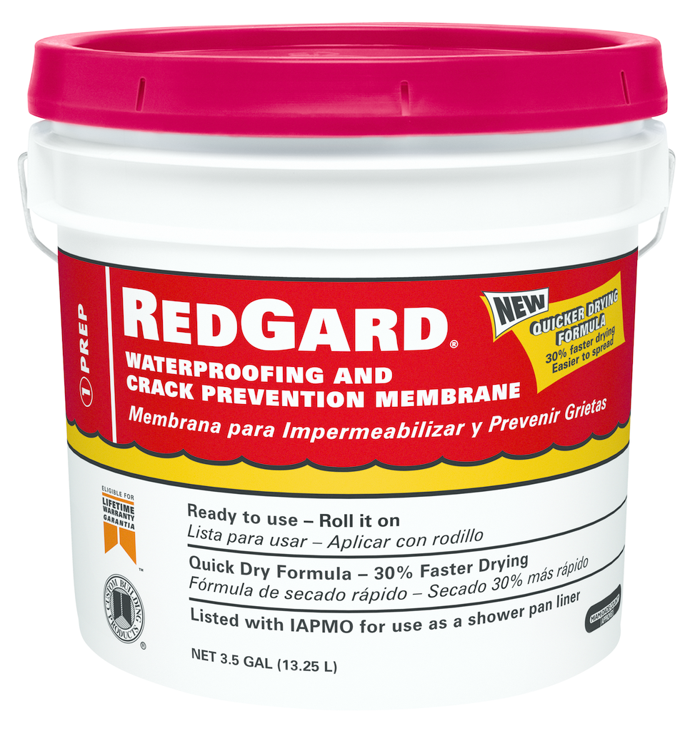 Waterproofing membrane for steam showers and steam rooms For