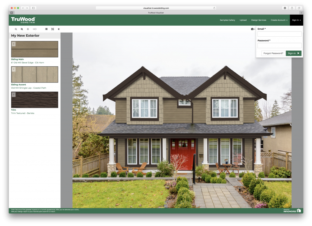 Siding, accents, trim visualizer tool For Residential Pros
