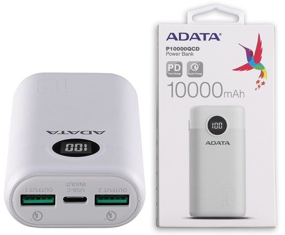 Adata AP1000KQC Powerbank 10000mAh White