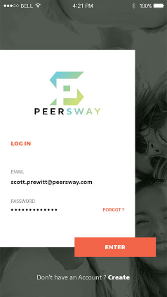 Influence Login Screen