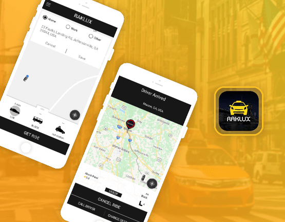 Raklux taxi booking app