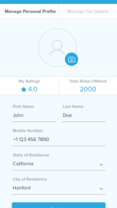 Rating and Review App Screen
