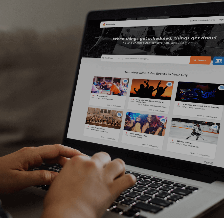 Event Management Website Results