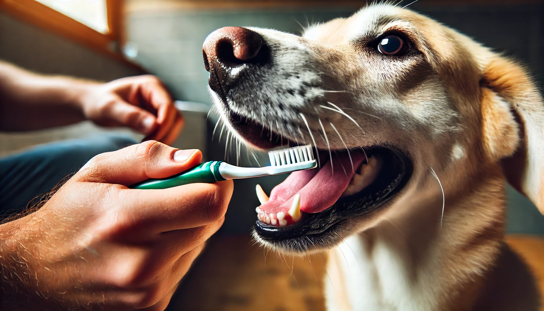 brushing dogs teeth