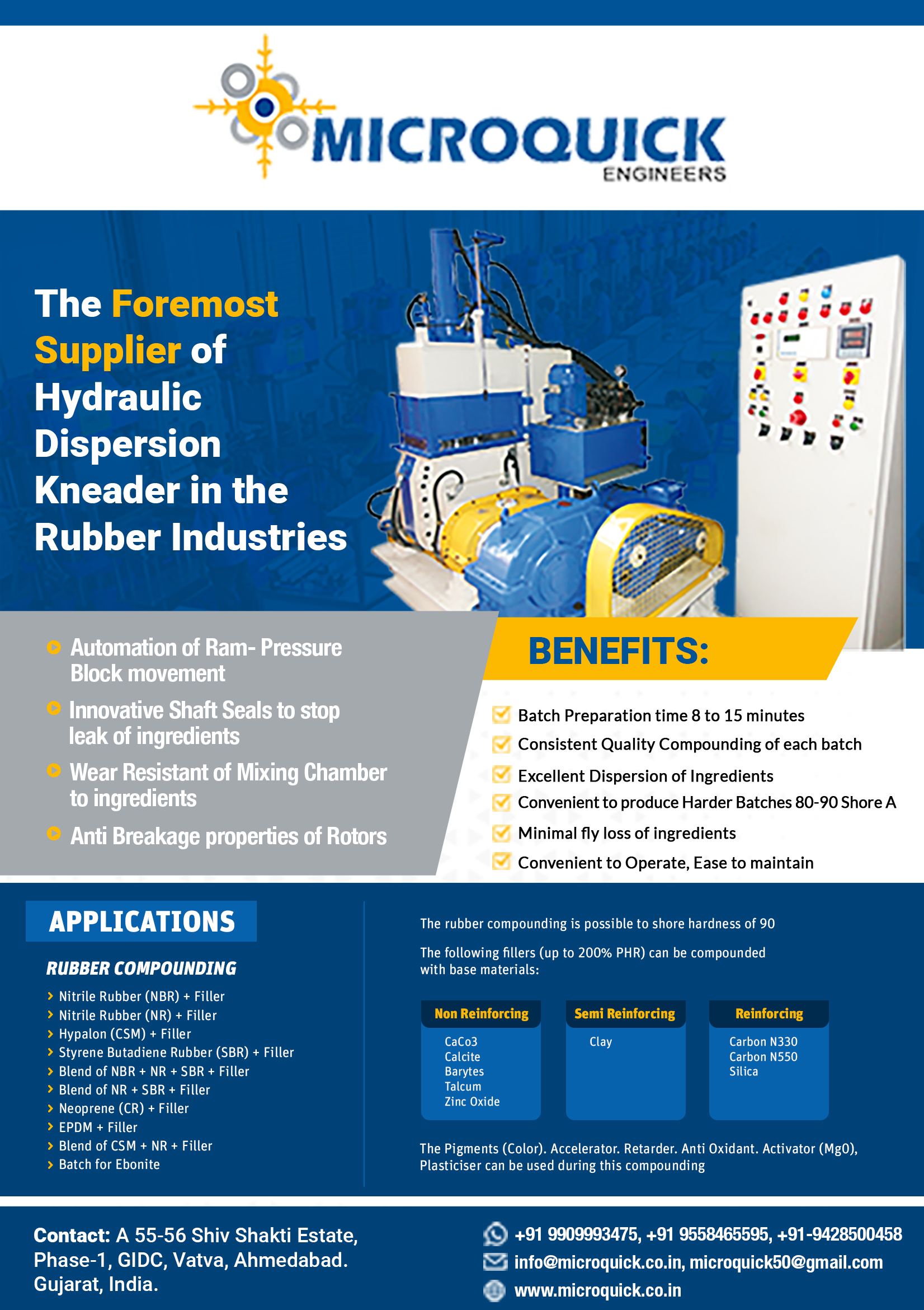 Enhance Rubber Compounding with Advanced Hydraulic Dispersion Kneaders
