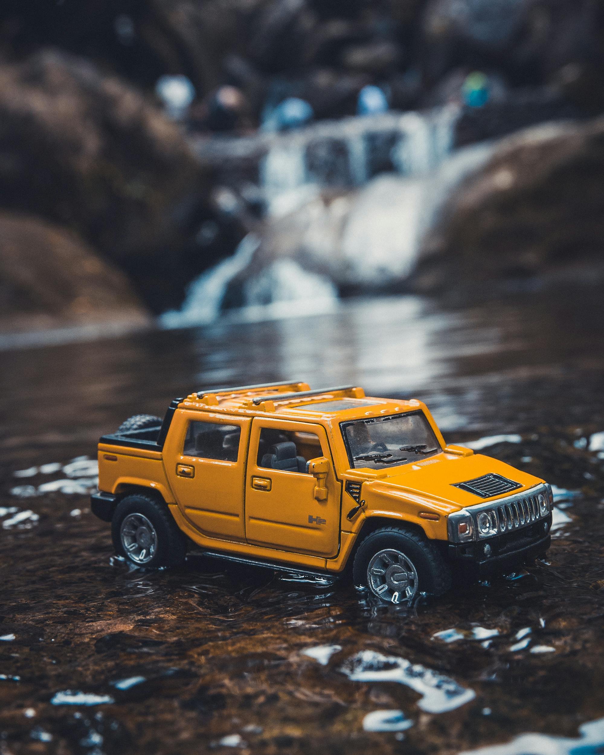Close-up of a detailed diecast 1:18 scale model car