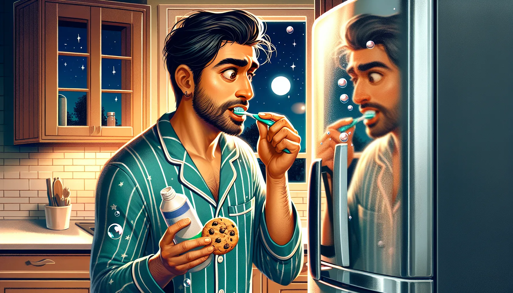Eating after brushing teeth at night