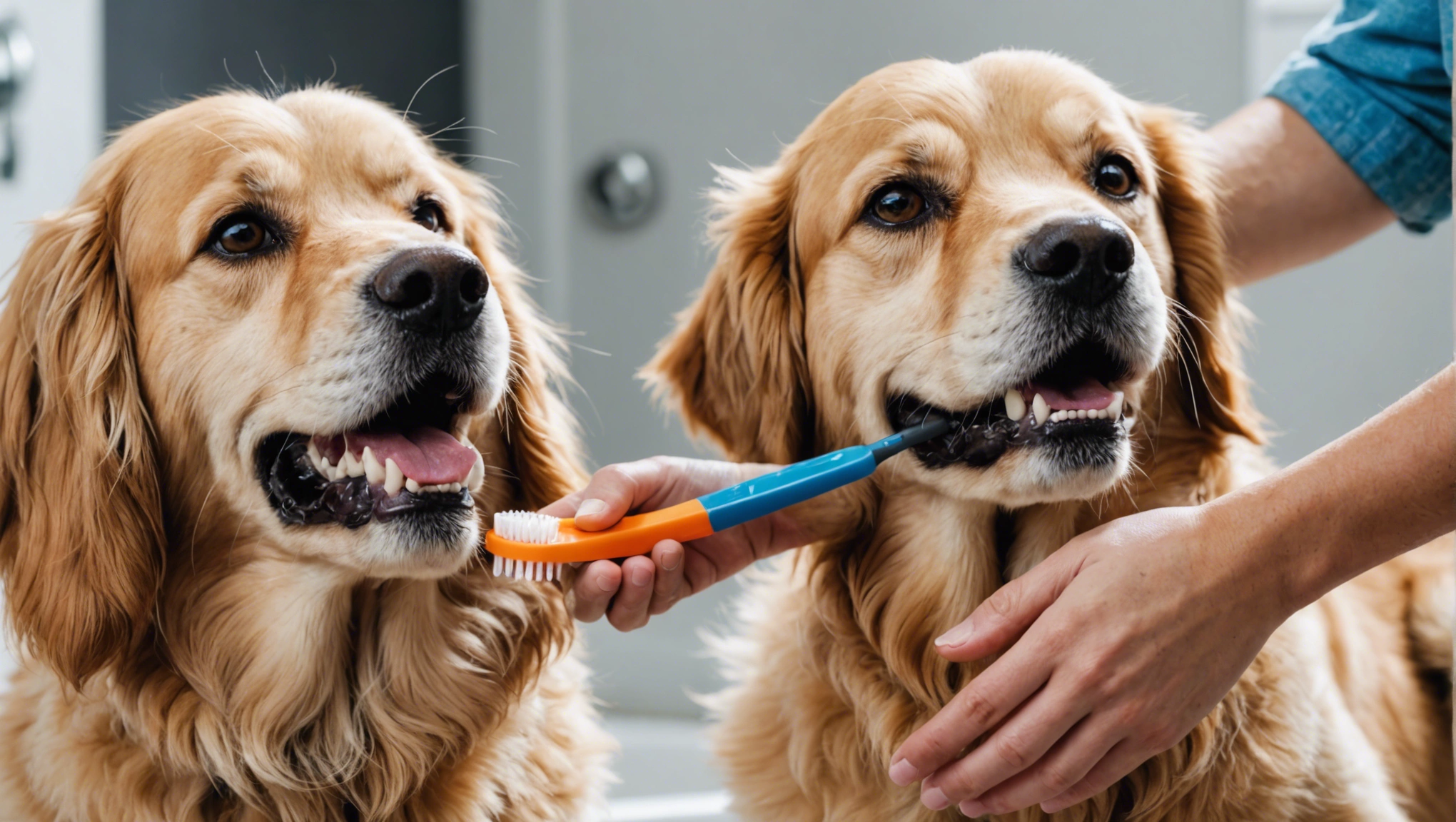 brushing dogs teeth