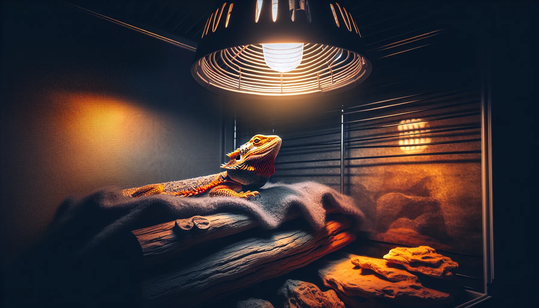 how long should a reptile heat lamp stay on