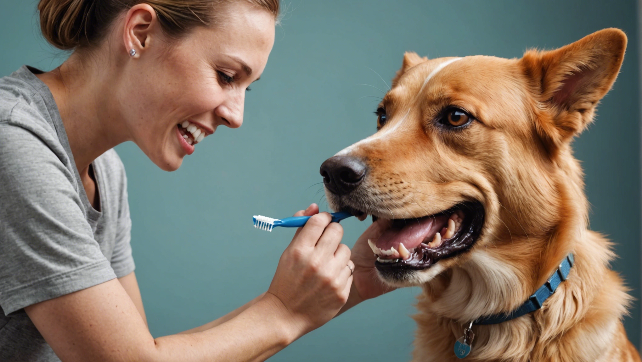 brushing a dogs teeth
