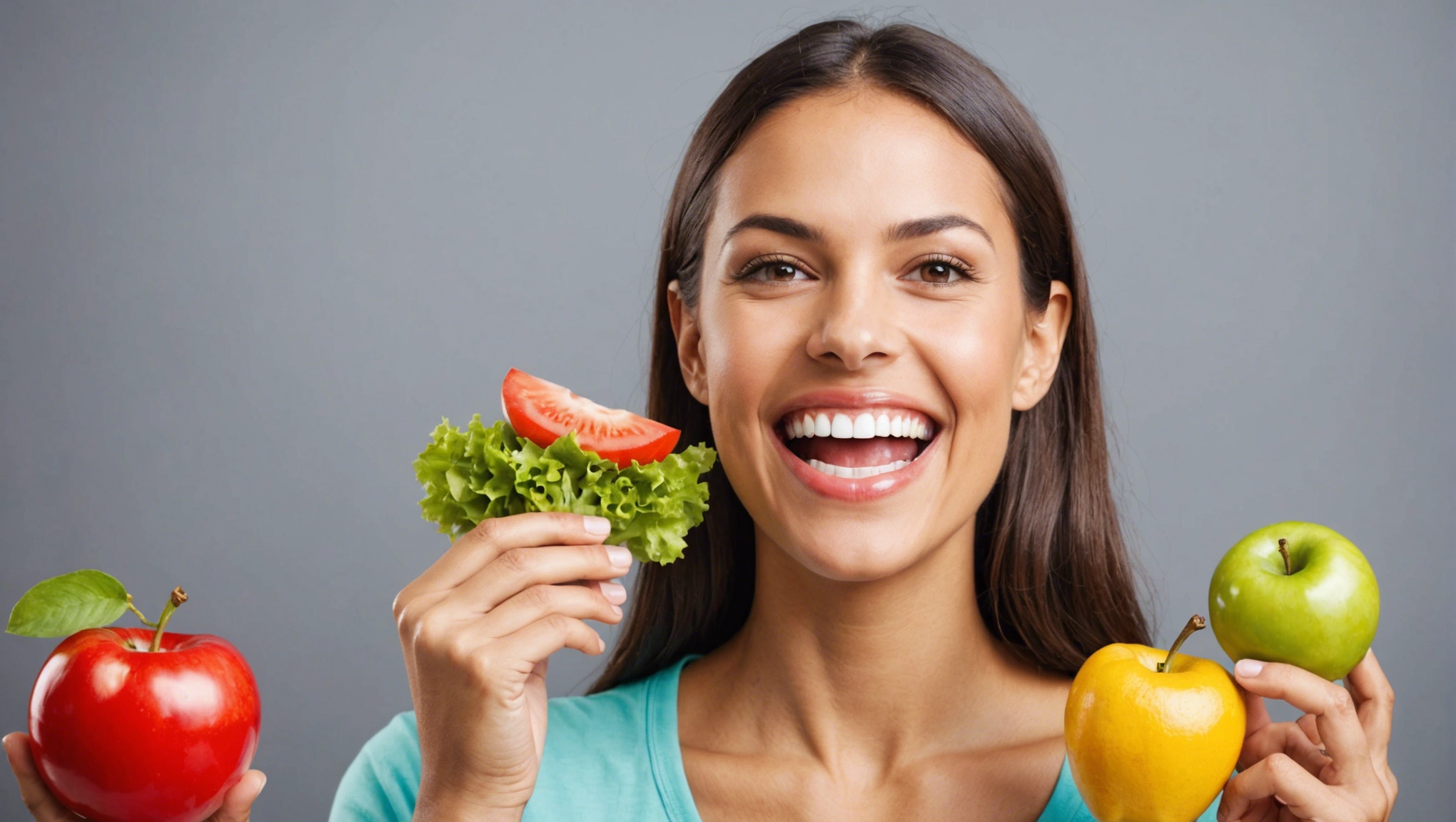 Healthy food clean teeth