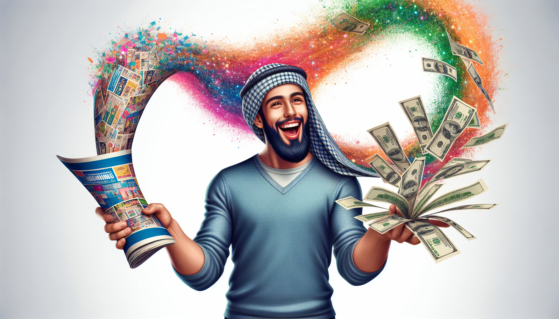 a happy man turning ads into cash