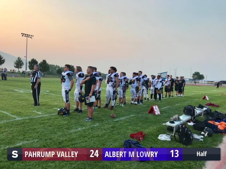 The Albert M Lowry Buckaroos defeat the Pahrump Valley Trojans 41 to 40