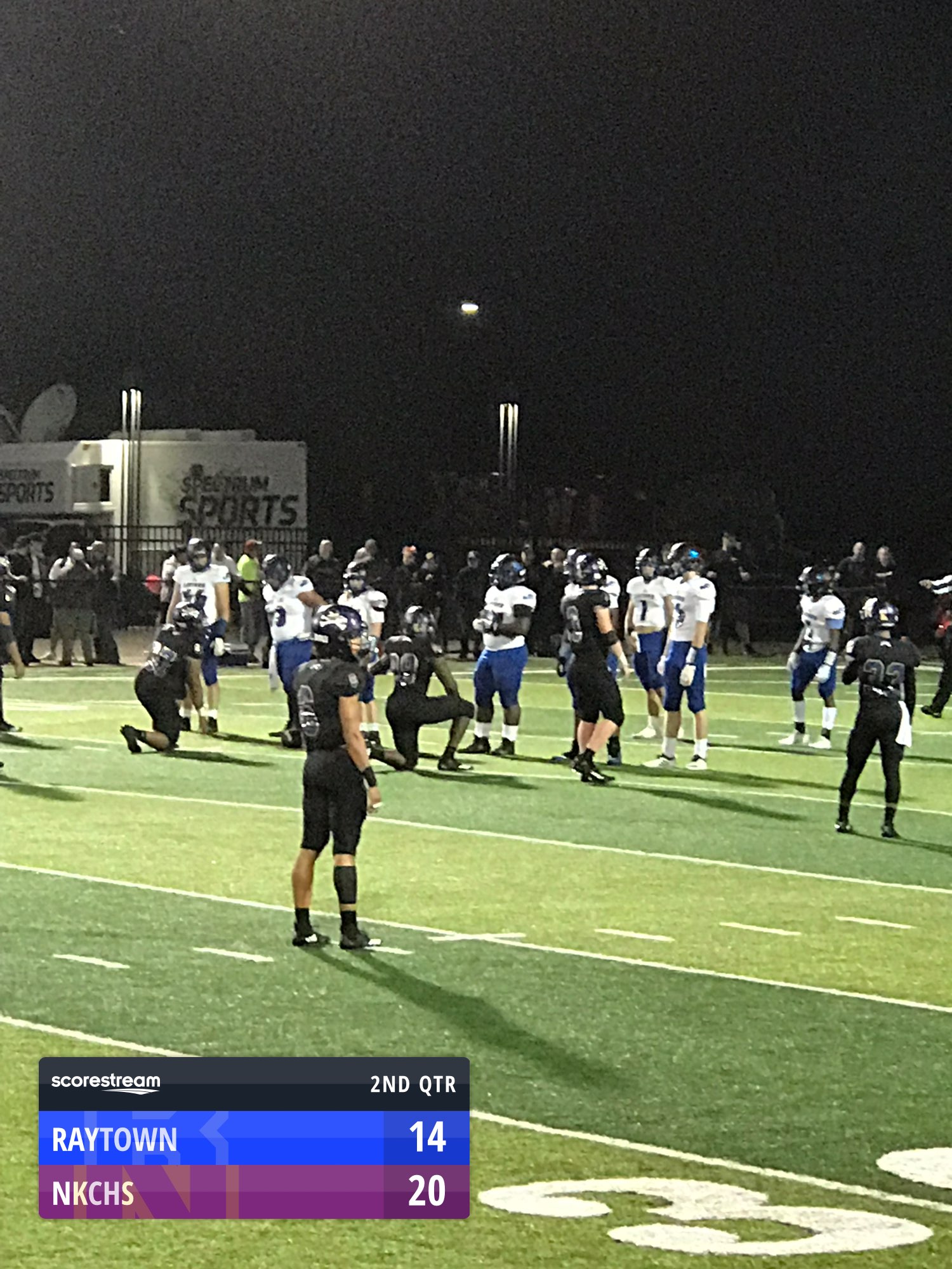 The Raytown Bluejays defeat the North Kansas City 35 to 34