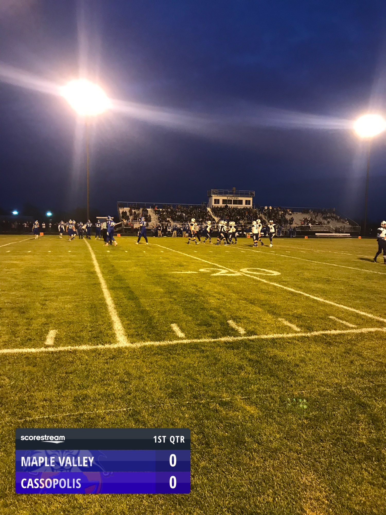 The Cassopolis Rangers defeat the Maple Valley Lions 49 to 6 ScoreStream