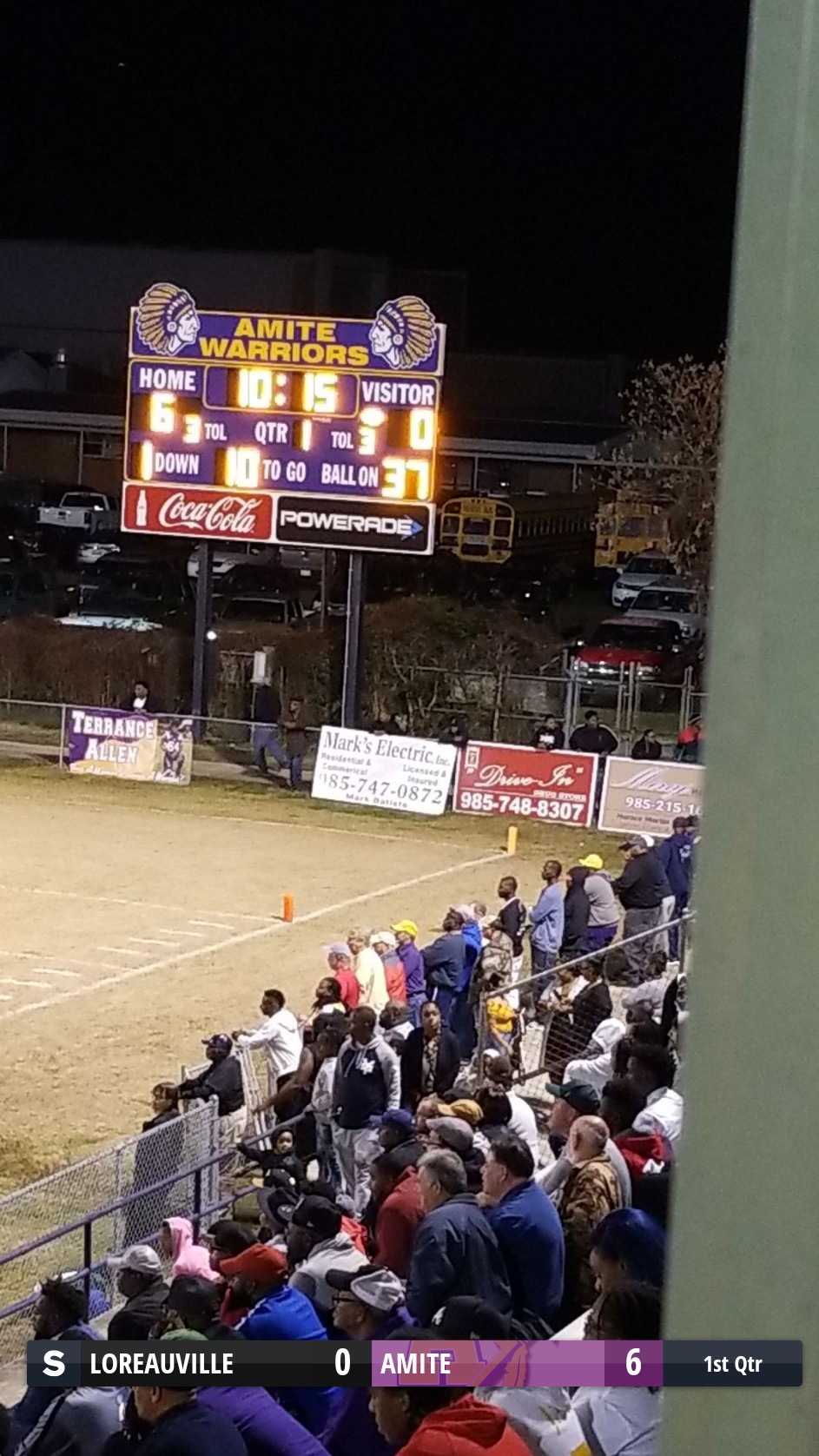 The Amite Warriors defeat the Loreauville Tigers 26 to 0 ScoreStream