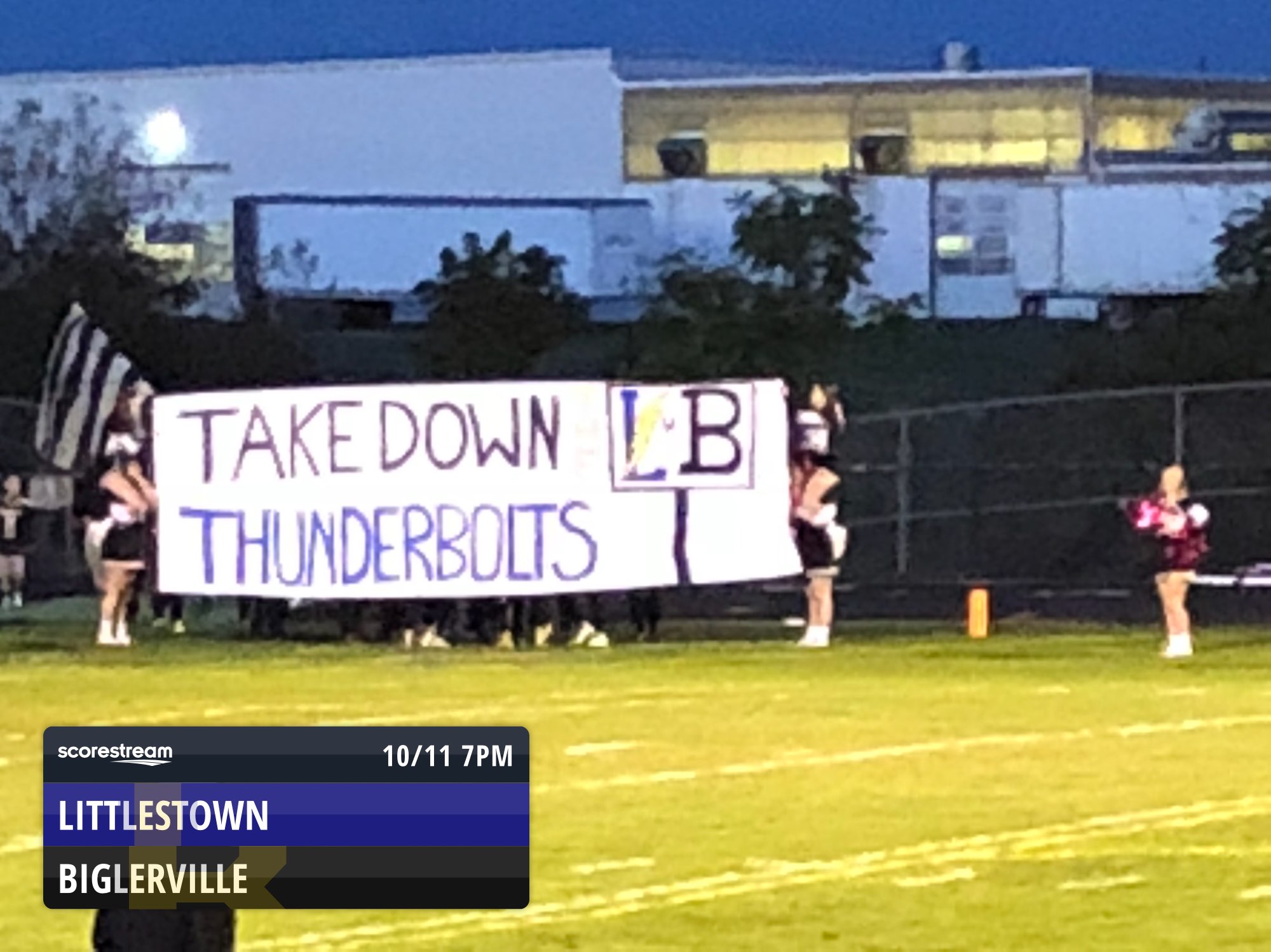 The Littlestown Thunderbolts defeat the Biglerville Canners 20 to 12