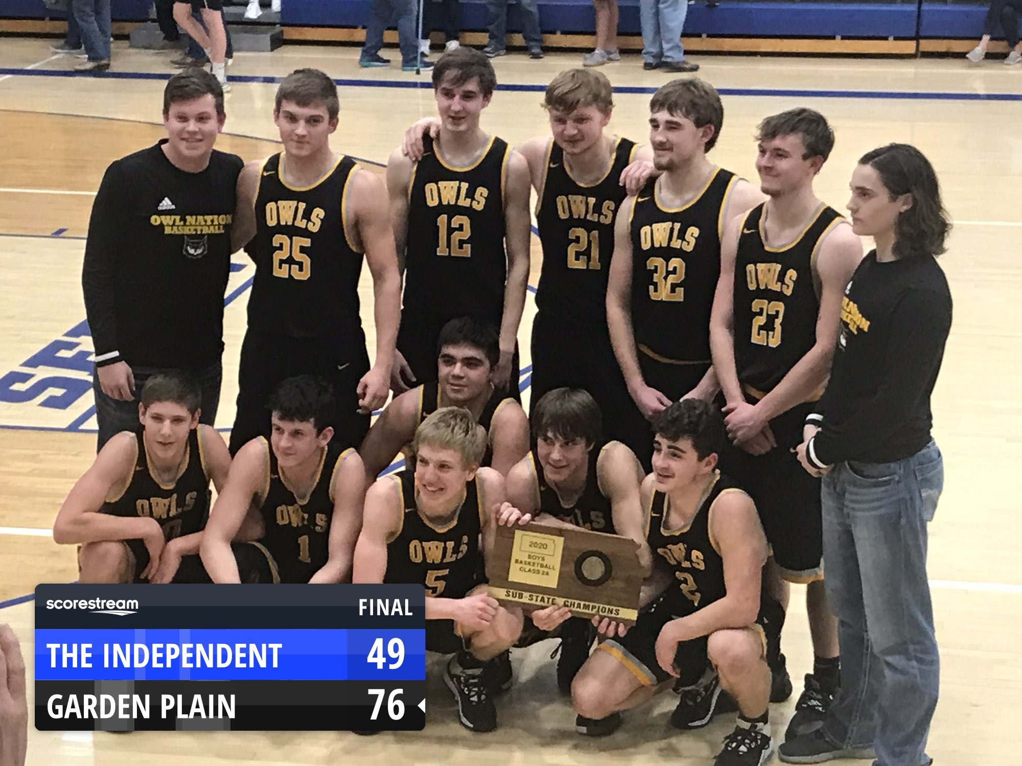 The Garden Plain Owls defeat the The Independent Panthers 76 to 49