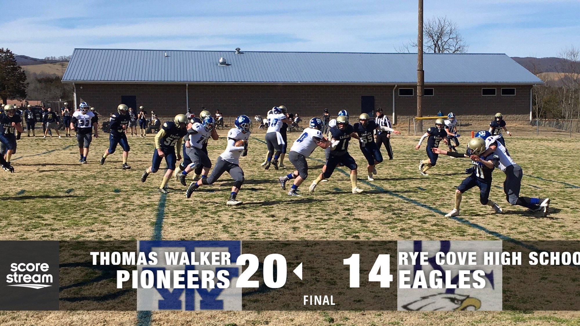 The Thomas Walker Pioneers defeat the Rye Cove Eagles 20 to 14