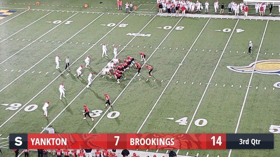 The Brookings Bobcats defeat the Yankton Bucks/Gazelles 35 to 20 ScoreStream