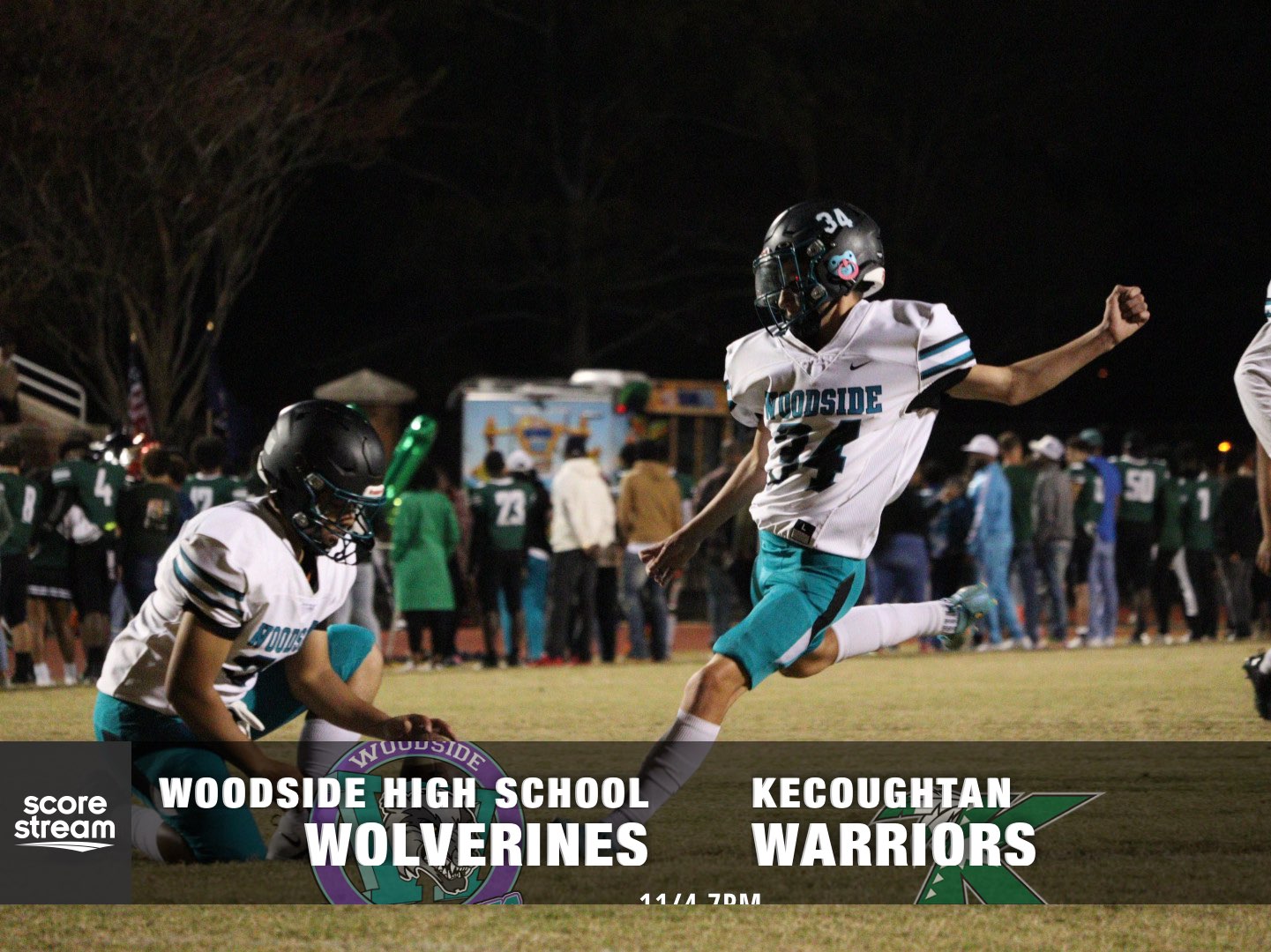 The Kecoughtan Warriors defeat the Woodside Wolverines 49 to 35