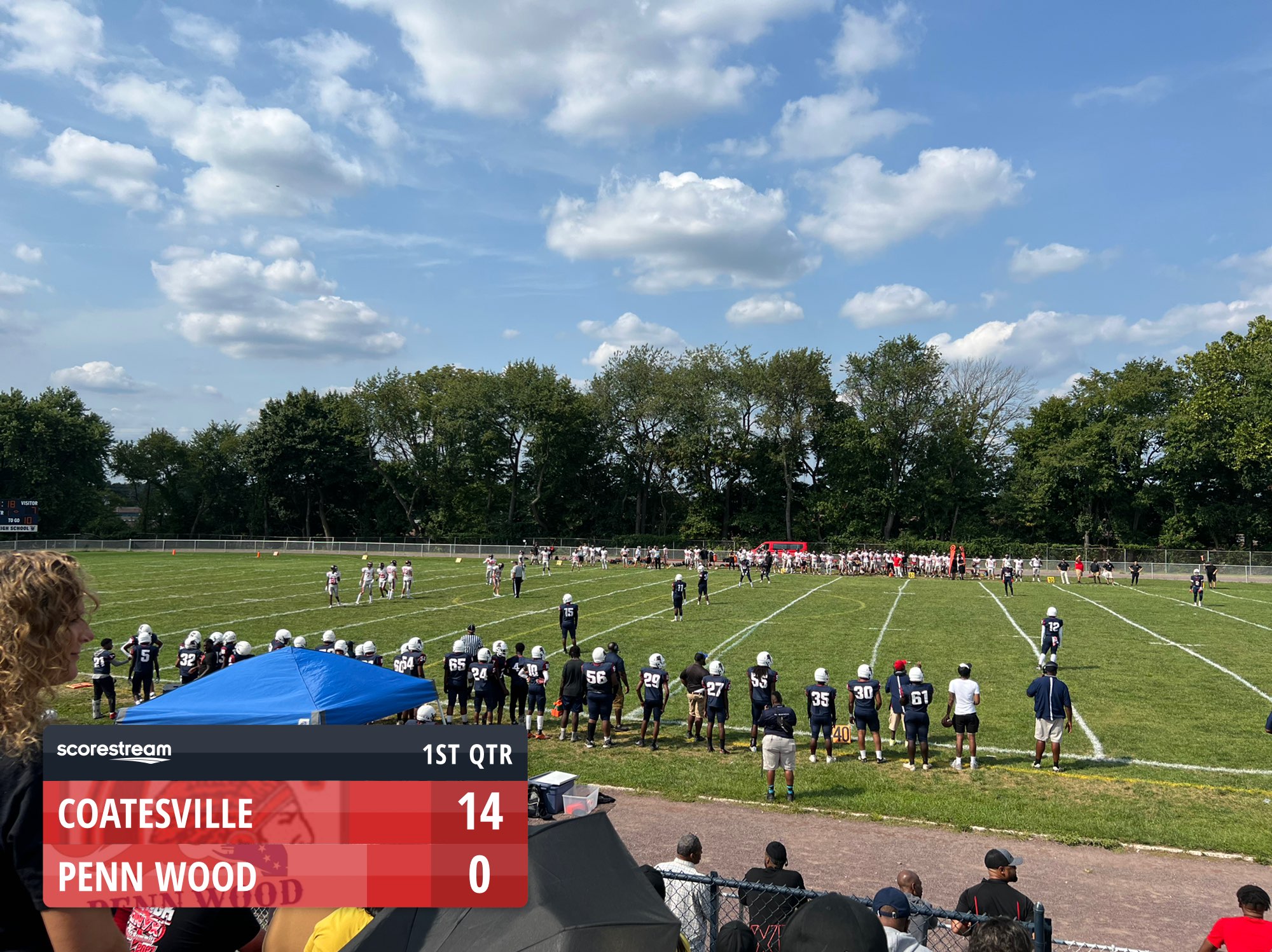 The Coatesville Red Raiders defeat the Penn Wood Patriots 41 to 6