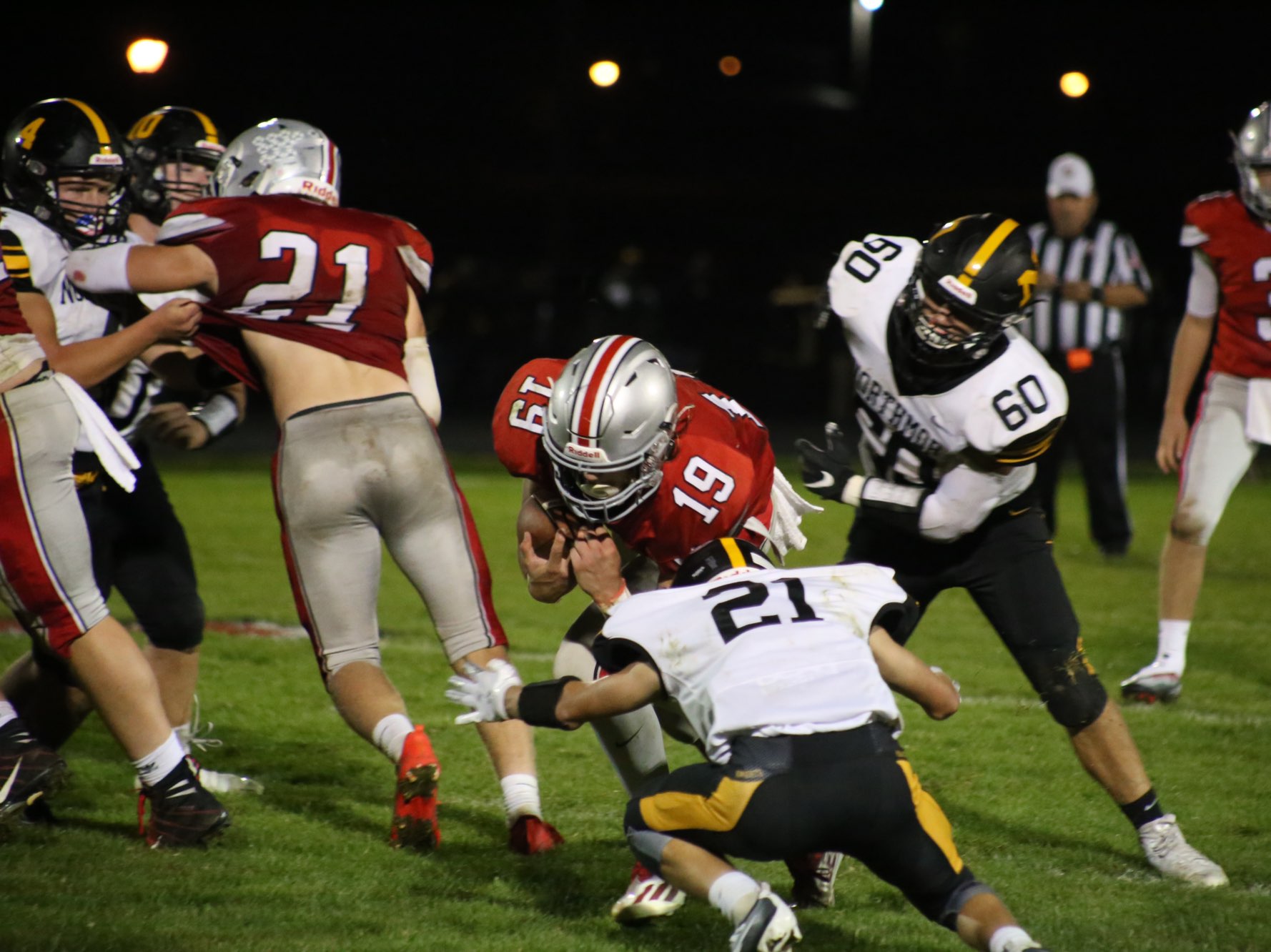 The Fredericktown Freddies defeat the Northmor Golden Knights 22 to 15