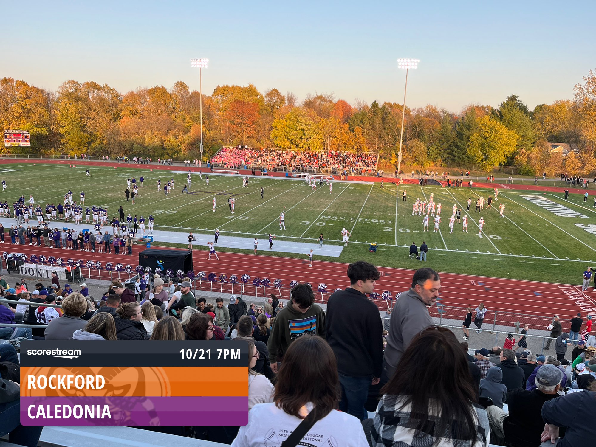 The Rockford Rams defeat the Caledonia Fighting Scots 38 to 15