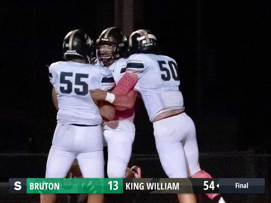 The King William Cavaliers defeat the Bruton Panthers 54 to 13 ...