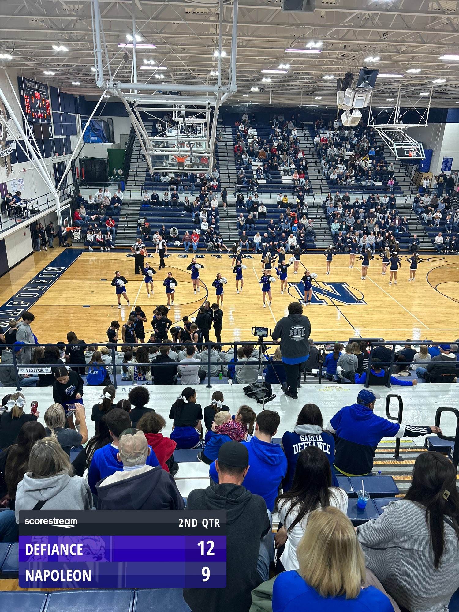 The Napoleon Wildcats defeat the Defiance Bulldogs 56 to 45 ScoreStream