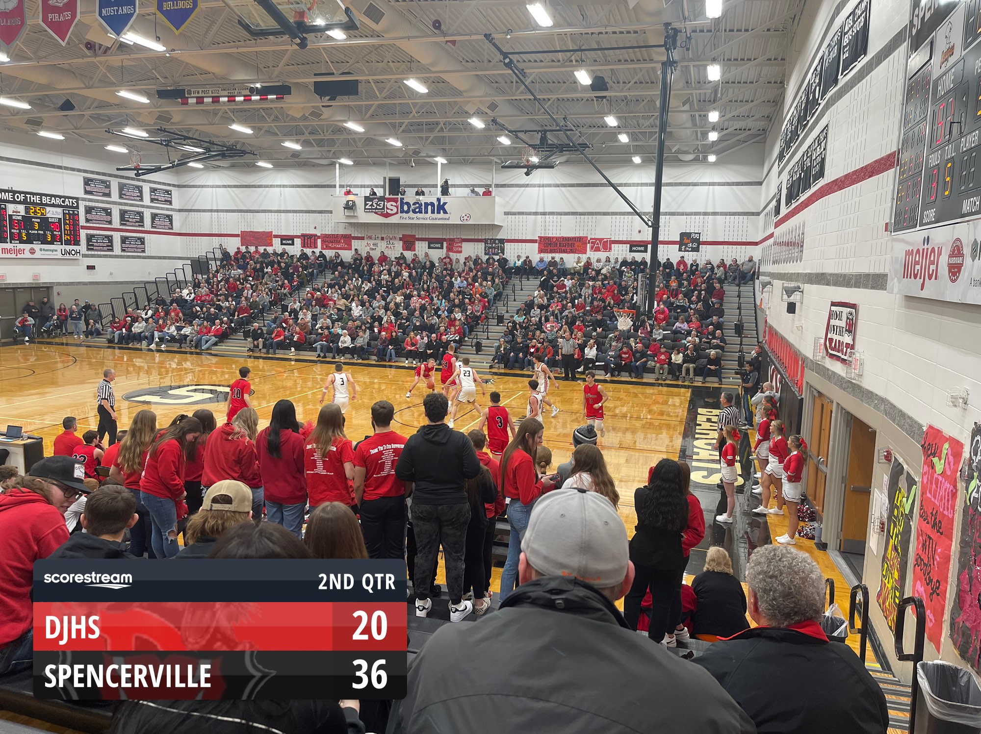 The Spencerville Bearcats defeat the Jefferson Wildcats 80 to 63