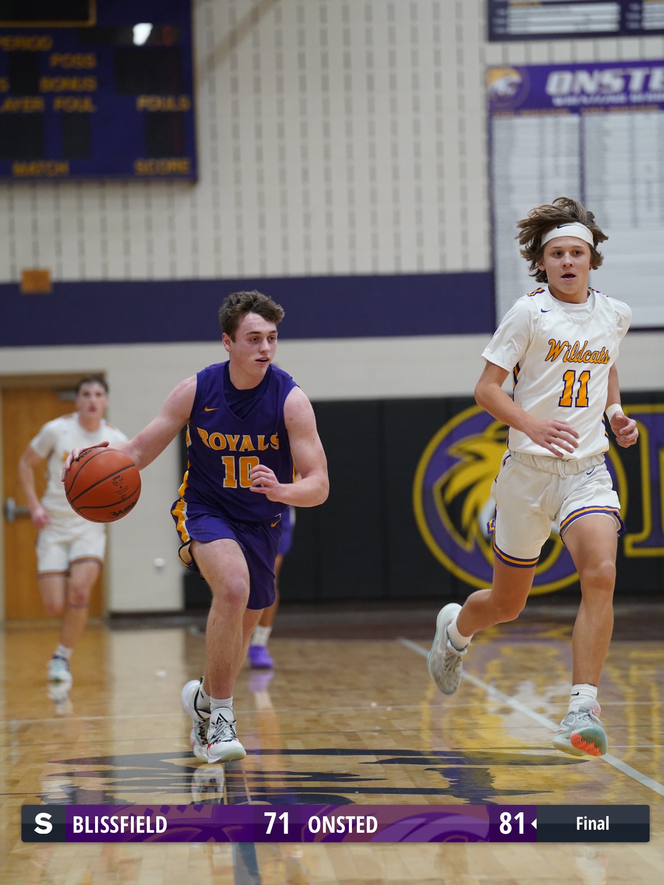 The Onsted Wildcats defeat the Blissfield Royals 81 to 71 ScoreStream