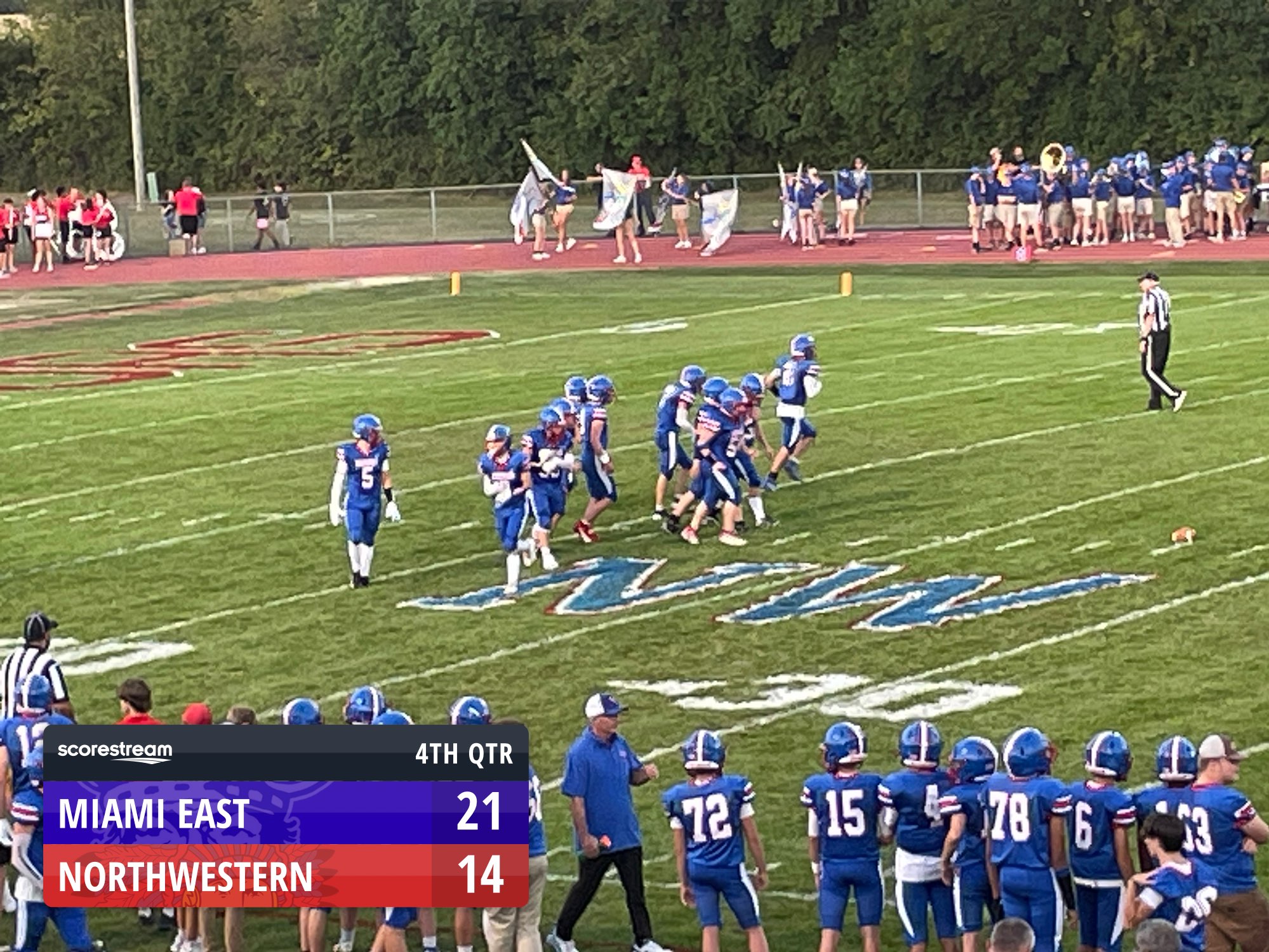The Miami East Vikings defeat the Northwestern Warriors 21 to 20