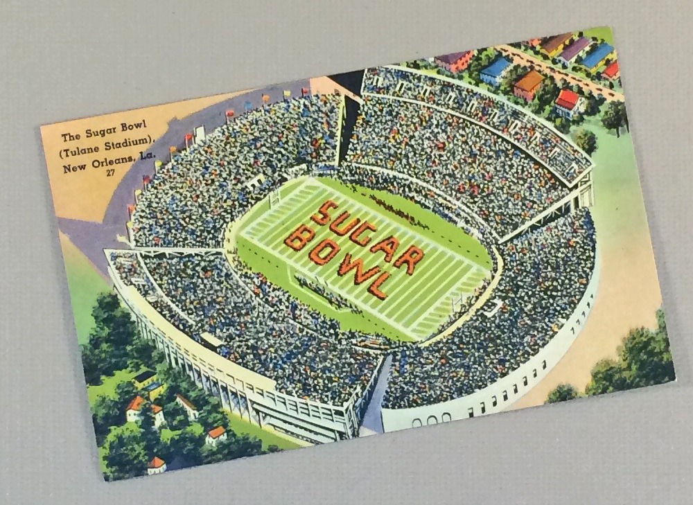 Tulane Stadium, New Orleans 1930’s Litho Postcard