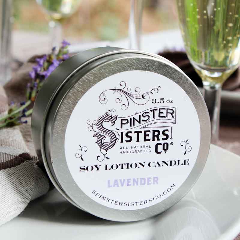 Custom Soy Lotion Candle Custom Spinster Sisters Co.
