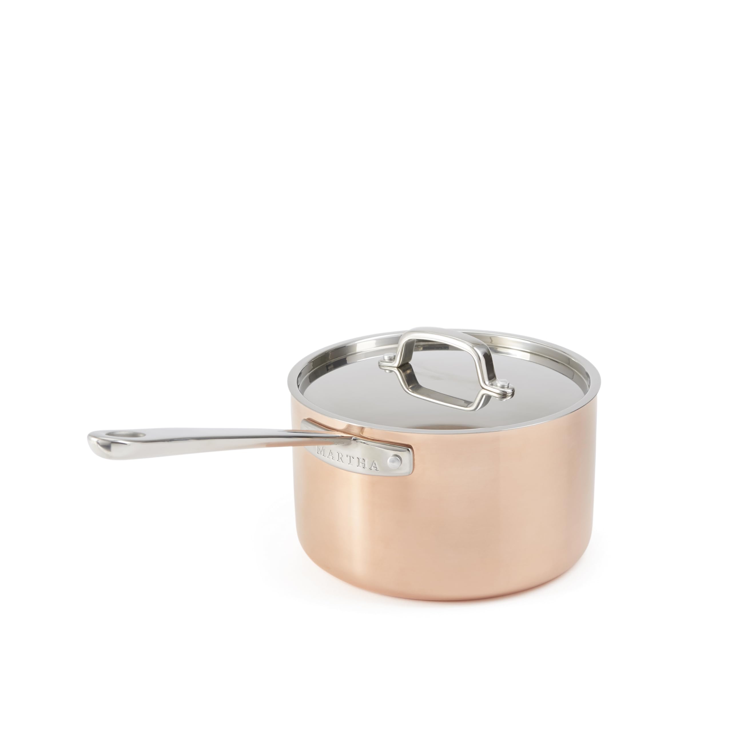 Martha Stewart - Brandclub - Martha by Martha Stewart 4-Quart Triply  Stainless Steel Saucepan w/Lid, image size:2560x2560