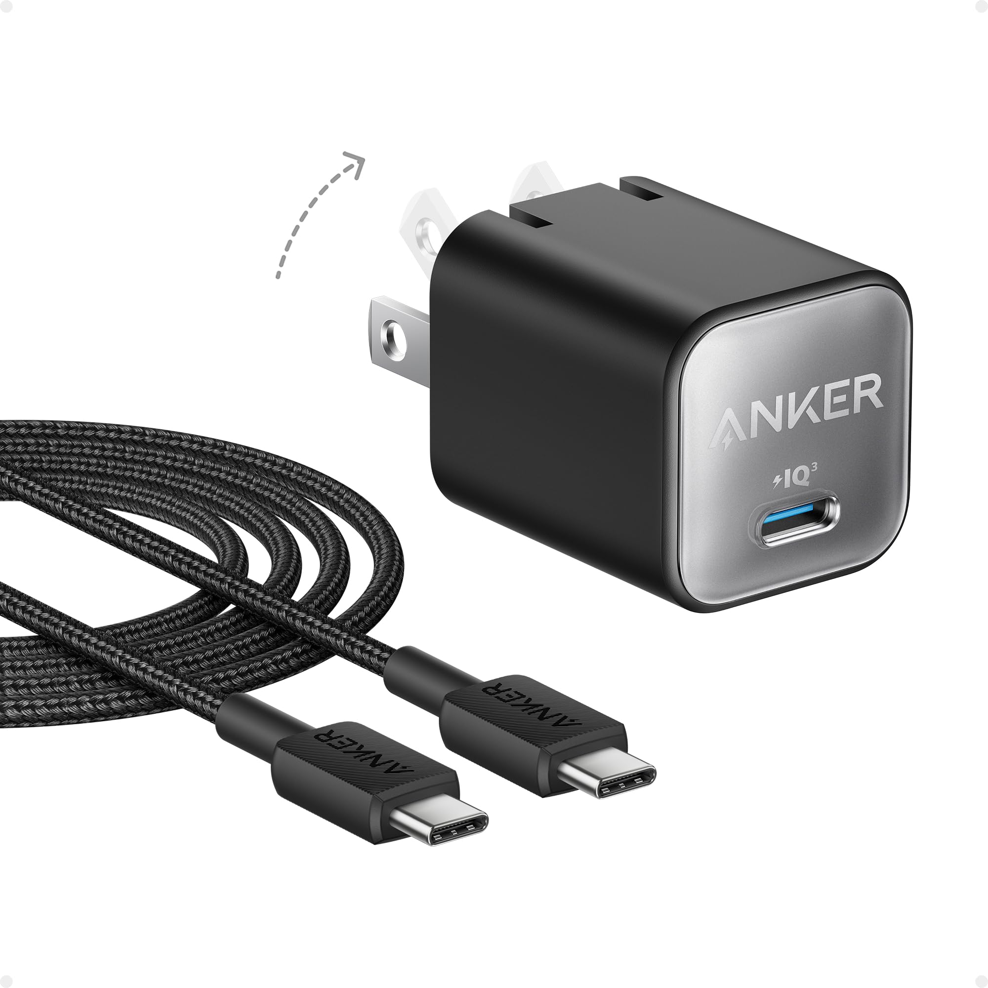 Chargeur Anker 736 Nano II 100W - 3 Ports USB-C - GaN Compact - Pour MacBook, IPhone, Etc.