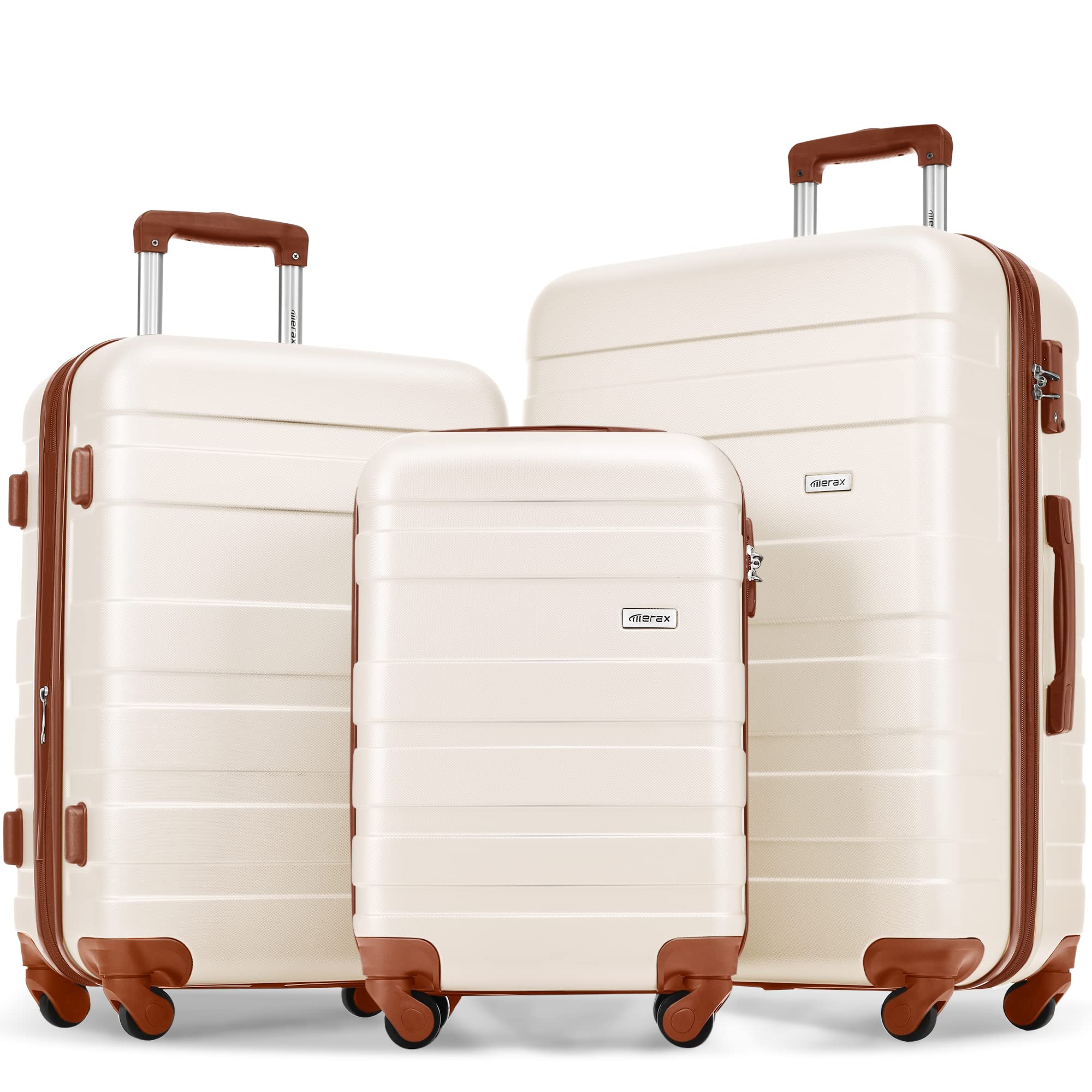 Merax - Brandclub - 3pc Suitcases Luggage Sets, ABS with TSA Lock