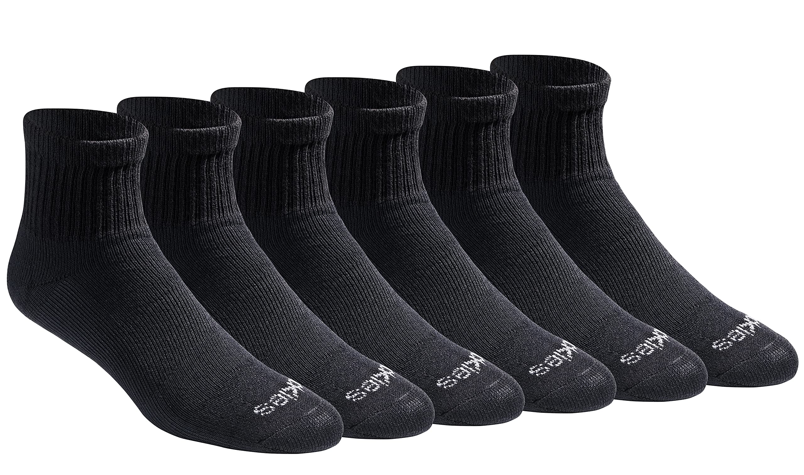 Mens Socks Dickies Dri-Tech Men's Crew Socks, Black 6-Pack, Size 6-12 Socks For Men