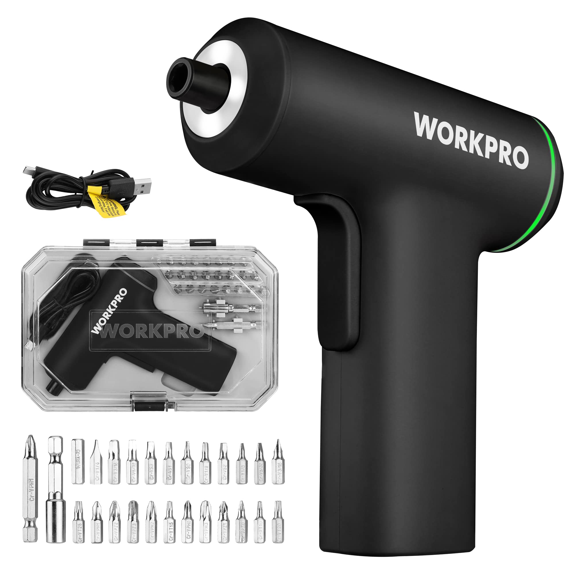 WORKPRO 10-Piece Precision Screwdriver Set + 8oz Claw Hammer Tool Combo