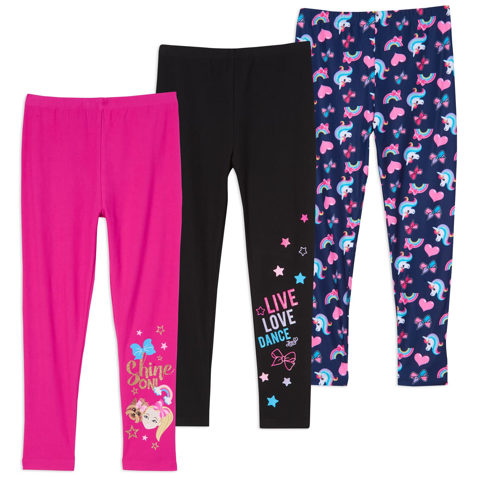 JoJo Siwa - Brandclub - JoJo Siwa Toddler Girls 3 Pack Leggings Pants 4T