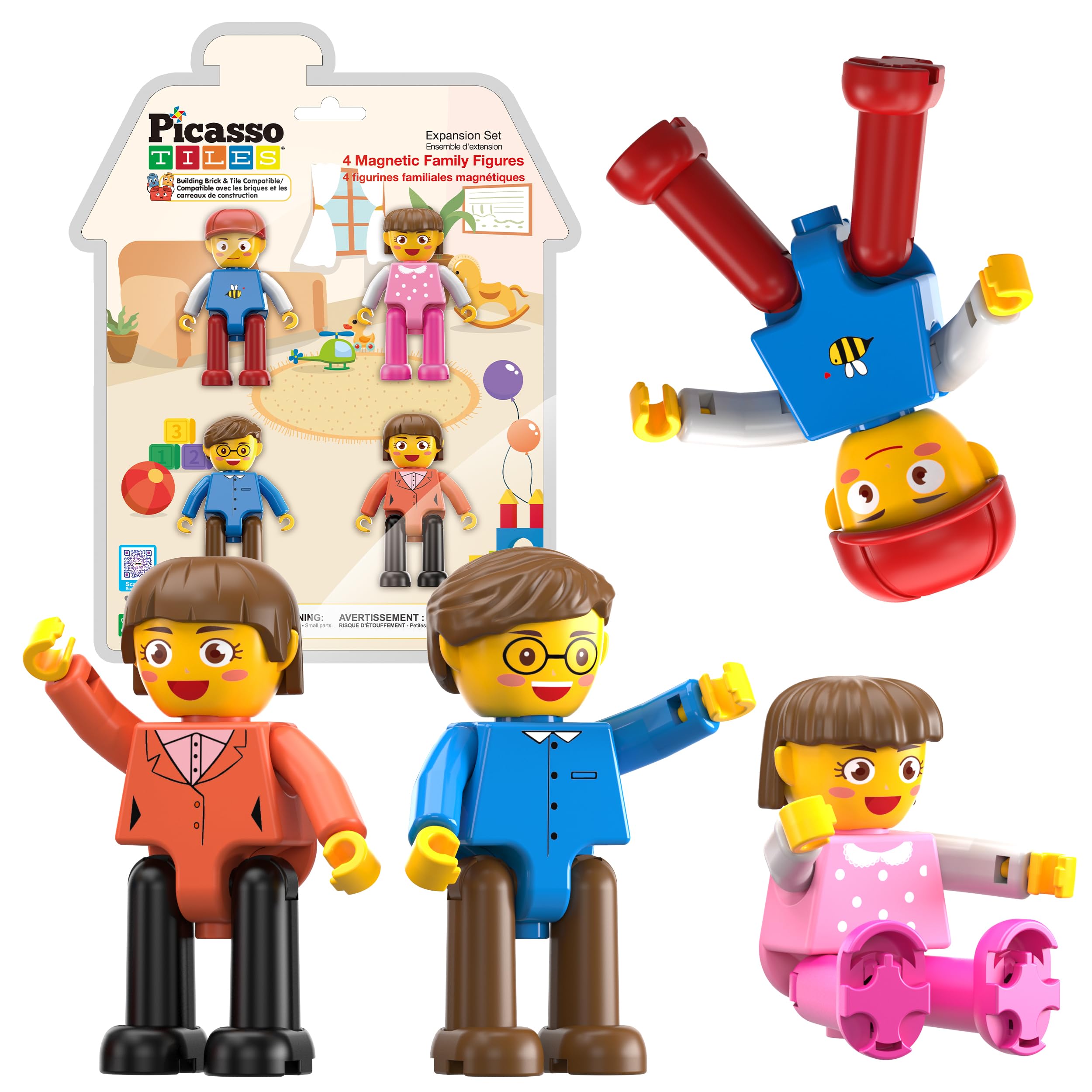 Brandclub - PicassoTiles 4pcs Magnetic Family Action Figures
