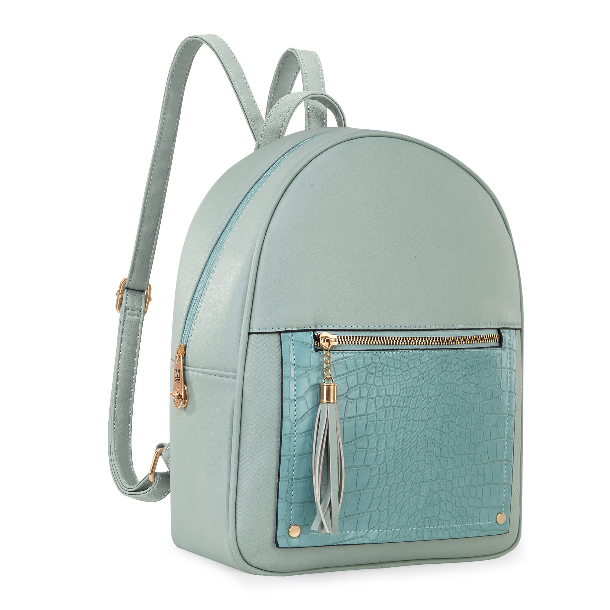 Montana West Backpack Purse for Women Soft Washed Leather Drawstring Blue EUC Montana West - Brandclub - Montana West Backpack Purse for  main image 4